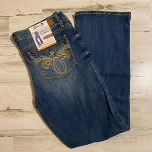 Seven7 size 12 embellished slim boot cut jeans